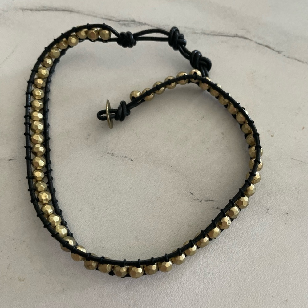 Gold Beaded Wrap Bracelet